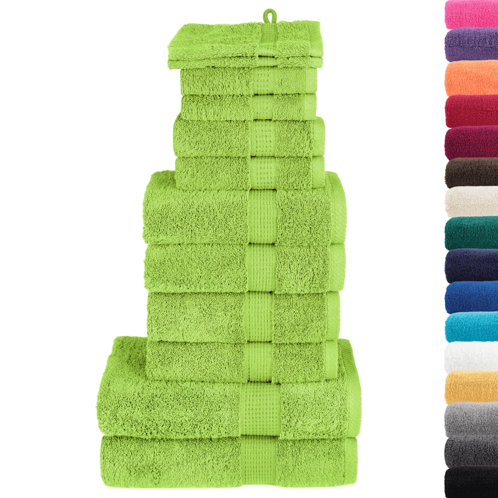 VidaXL ensemble de serviettes 12 pièces solund 600 g m² vert
