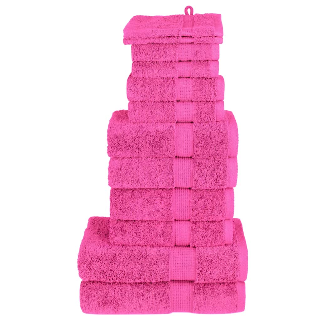 VidaXL Ensemble de serviettes 12 pièces SOLUND 600 g m² rose