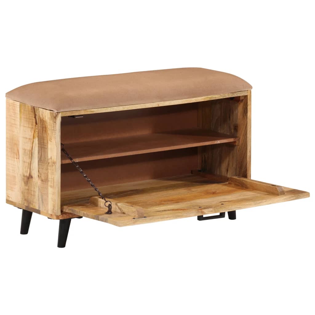 VidaXL Banc à chaussures 80x30x45 cm bois de manguier massif