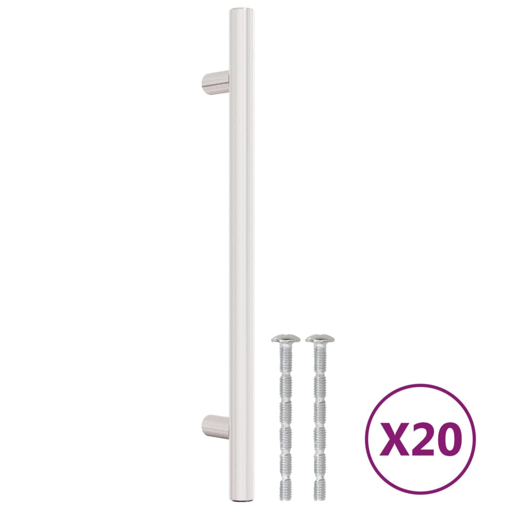 VidaXL Poignées 20 pcs 160 mm acier inoxydable couleur argent