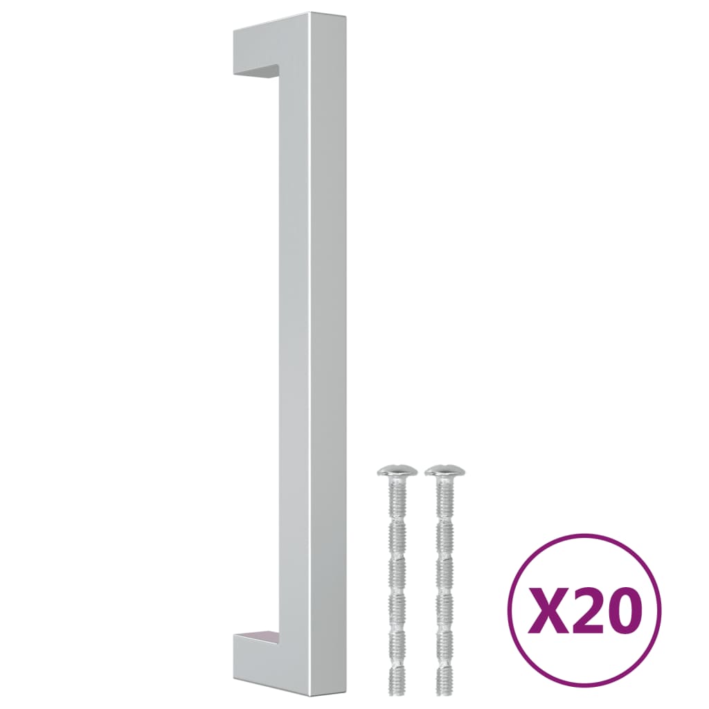 VidaXL Poignées 20 pcs 160 mm acier inoxydable couleur argent