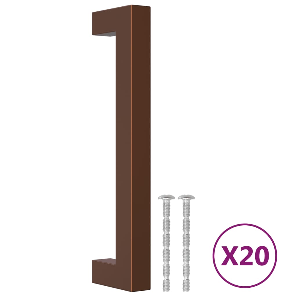 VidaXL Poignées 20 pcs 128 mm acier inoxydable couleur bronze
