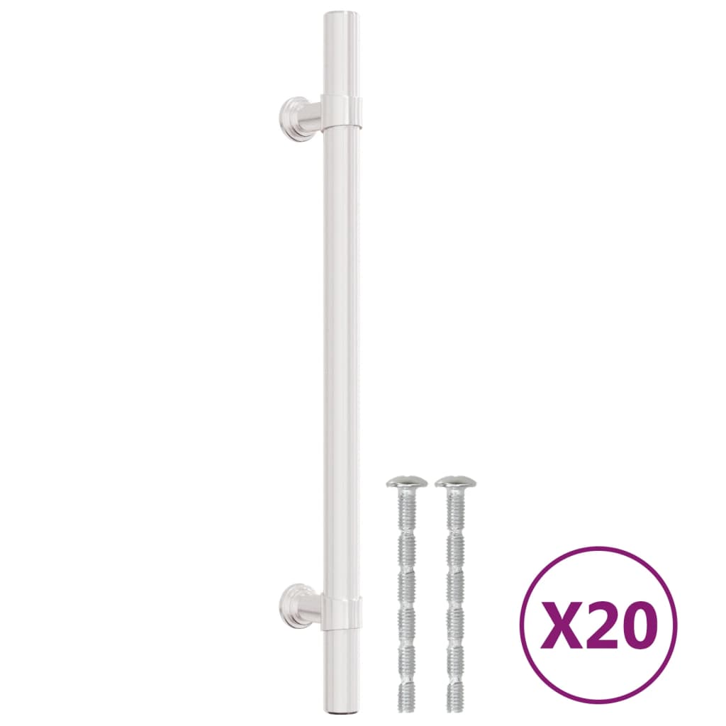 VidaXL Poignées 20 pcs 160 mm acier inoxydable couleur argent