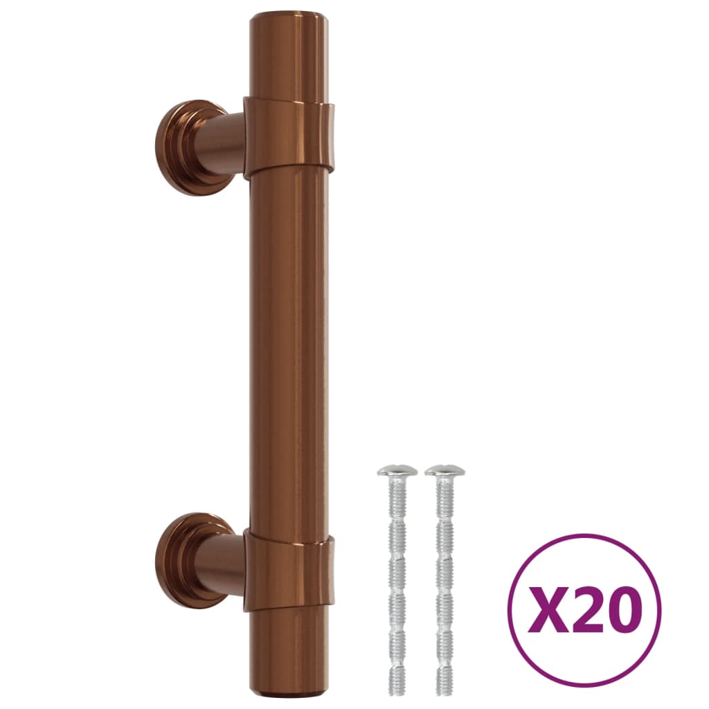 VidaXL Poignées 20 pcs 64 mm acier inoxydable couleur bronze