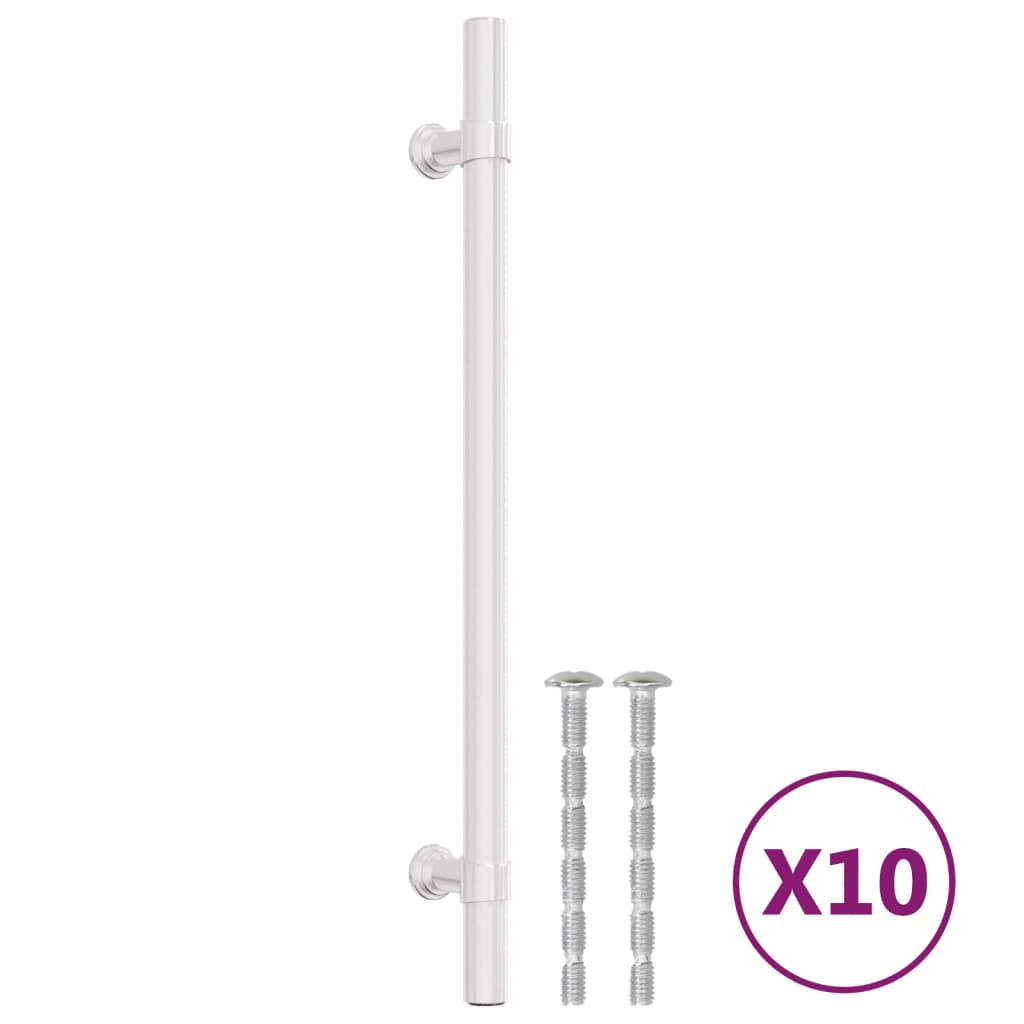 VidaXL Poignées 10 pcs 192 mm acier inoxydable couleur argent