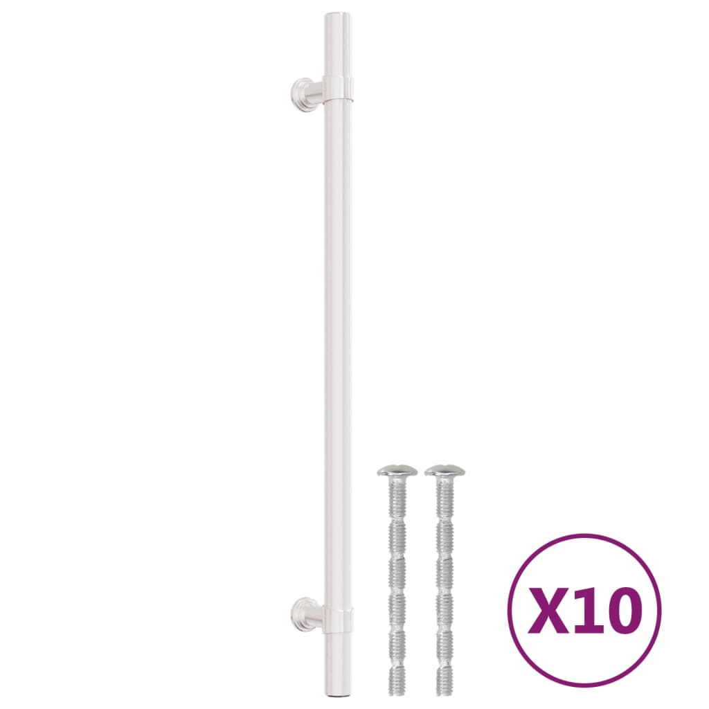 VidaXL Poignées 10 pcs 224 mm acier inoxydable couleur argent