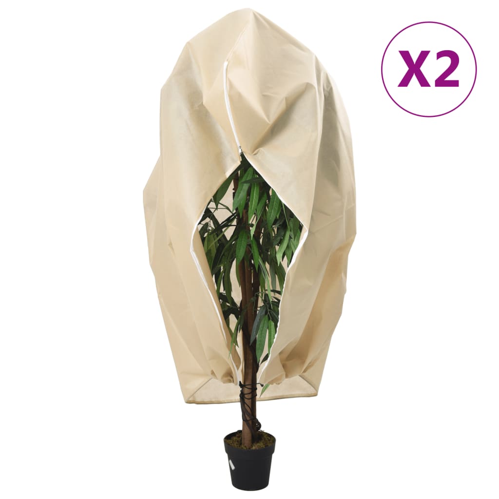 Vidaxxl couvertures végétales avec fermeture éclair 2 pcs 70 g m² 1,2x1,8 m
