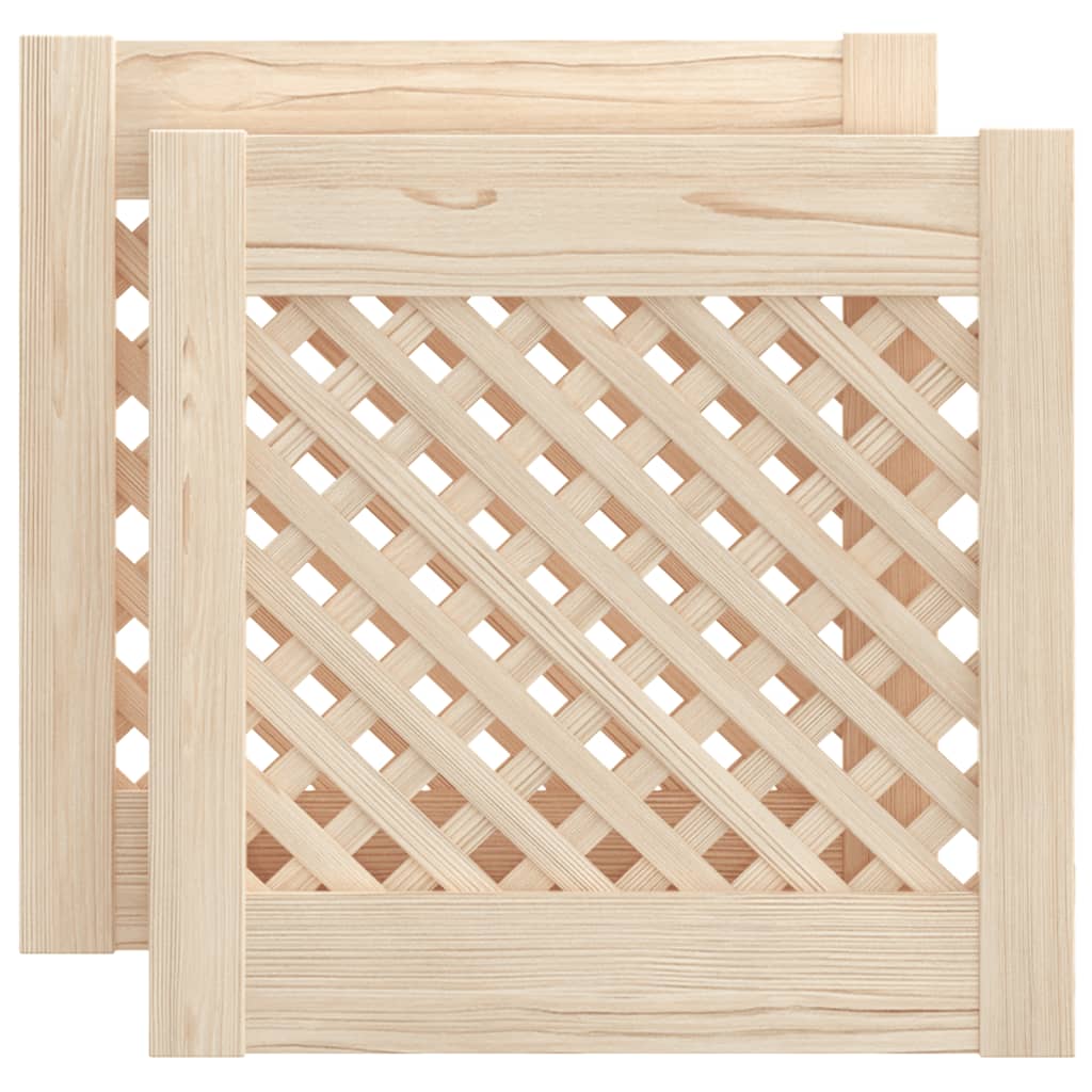 Vidaxx portes de placard à lattes 2 pcs 39,5x39,5 cm bois de pin massif
