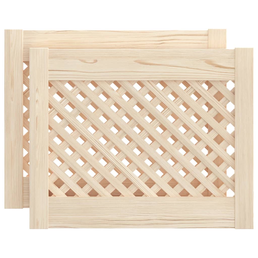 Vidaxx portes de placard à lattes 2 pcs 49,5x39,5 cm bois de pin massif