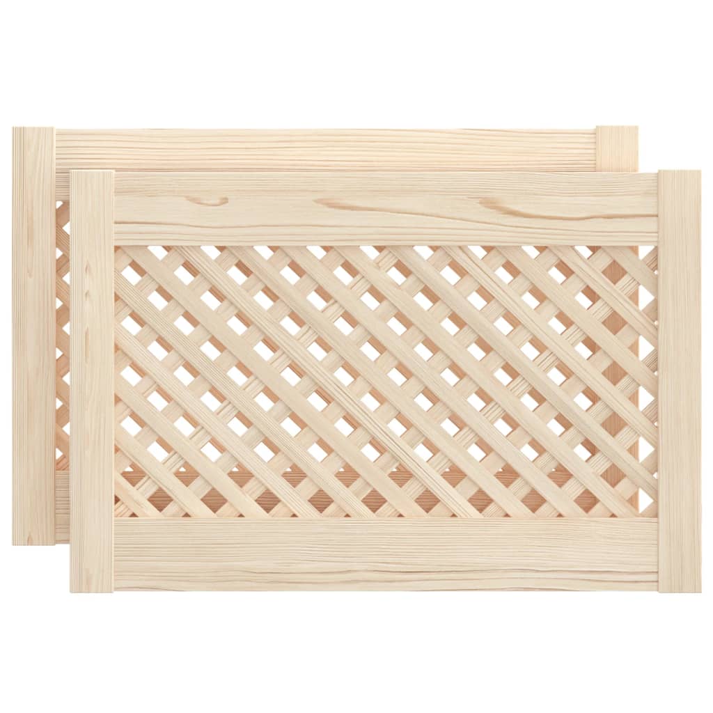 Vidaxx portes de placard à lattes 2 pcs 59,5x39,5 cm bois de pin massif