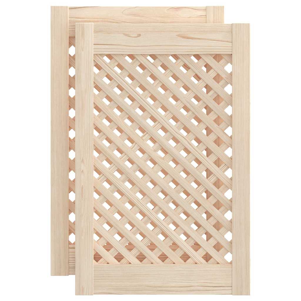 Vidaxx portes de placard à lattes 2 pcs 39,5x61,5 cm bois de pin massif