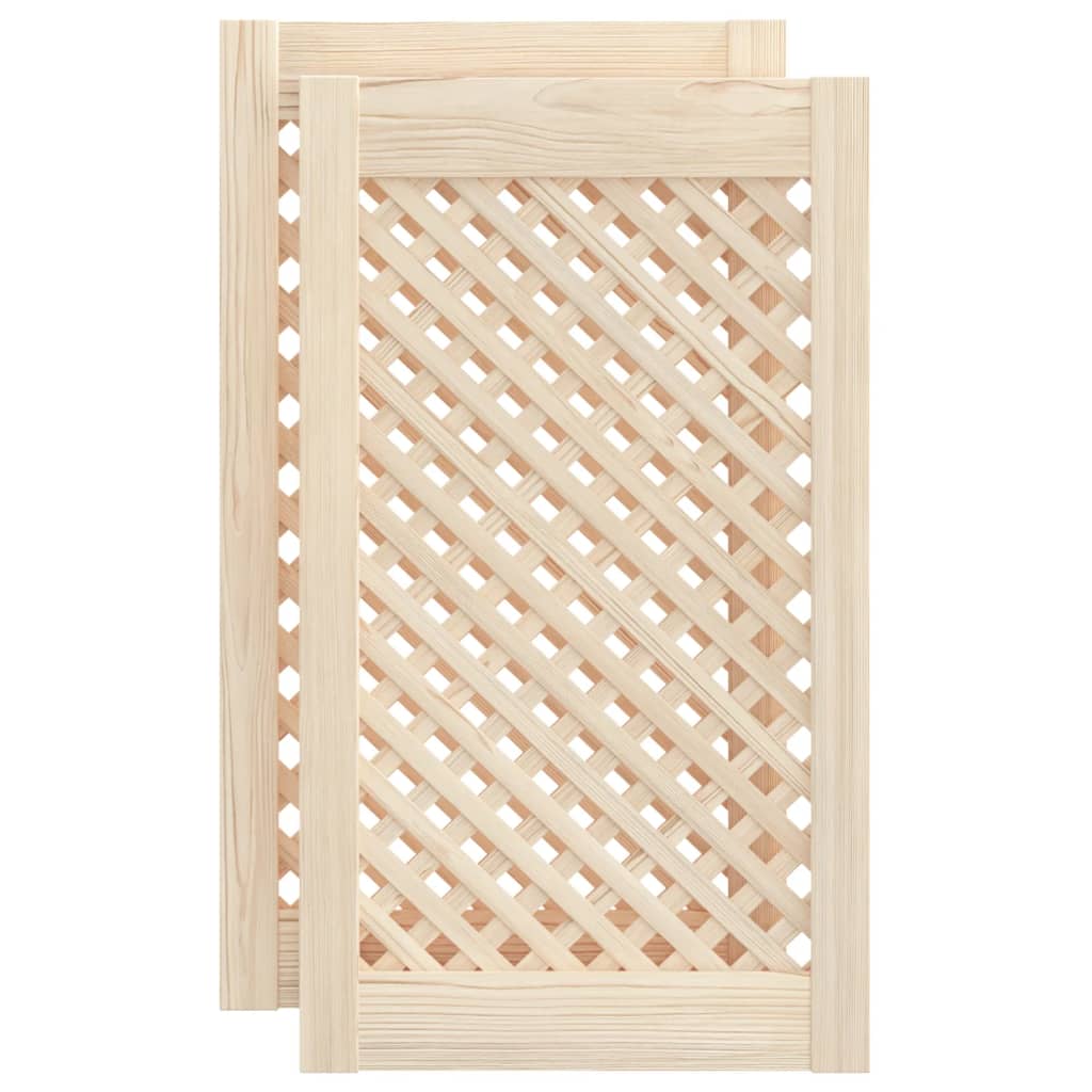 VidaXL Portes d'armoire à lattes 2 pcs 39,5x69 cm Bois de pin massif