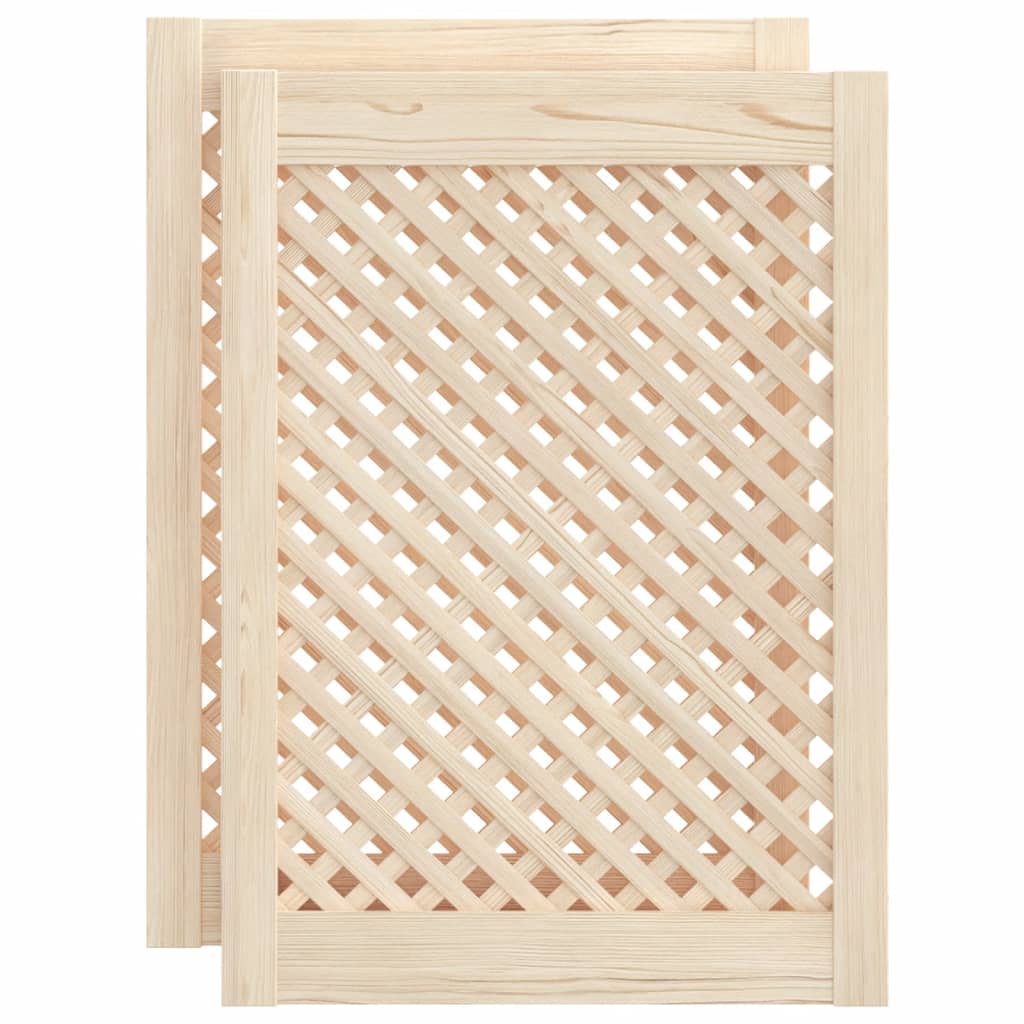 Vidaxx portes de placard à lattes 2 pcs 49,5x69 cm bois de pin massif