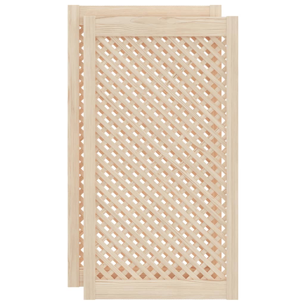 Vidaxx portes de placard à lattes 2 pcs 49,5x99 cm bois de pin massif