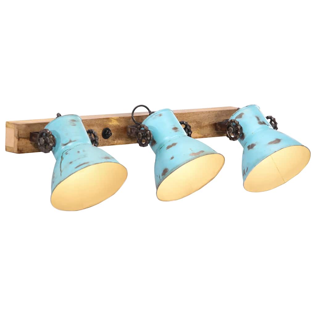 Vidaxxl applique 25 w e27 65x25 cm bleu patiné