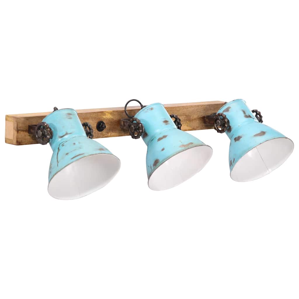 Vidaxxl applique 25 w e27 65x25 cm bleu patiné