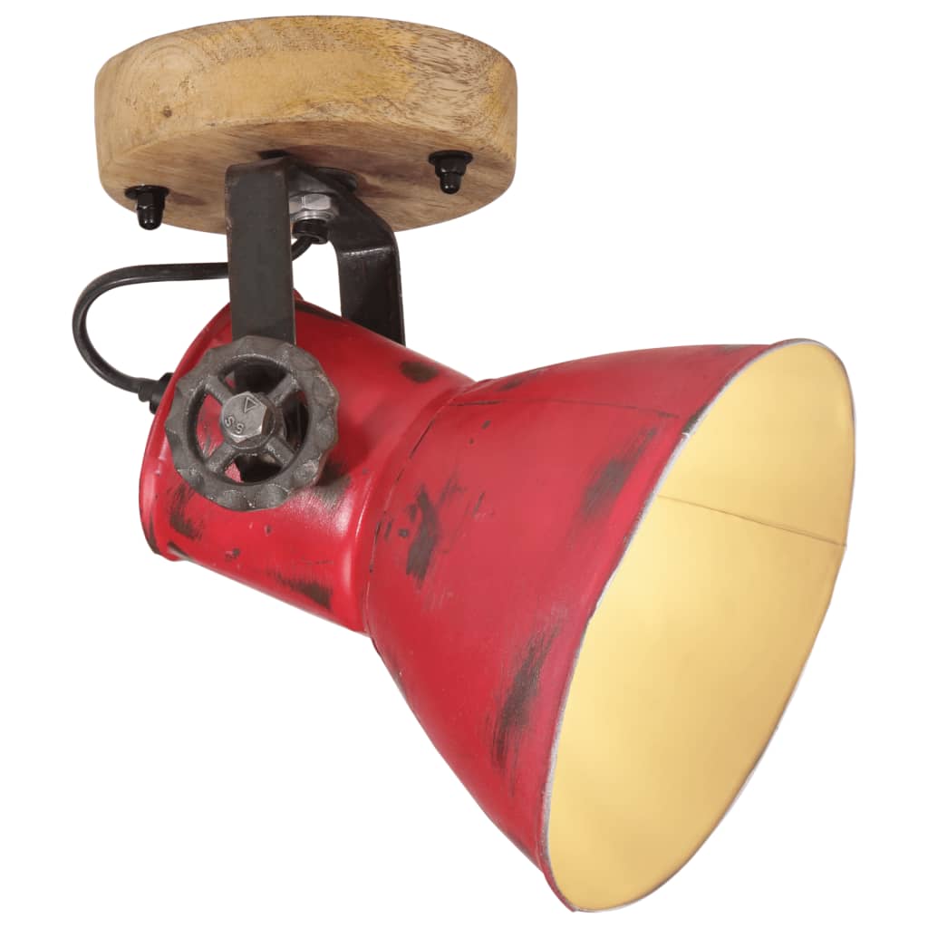Vidaxxl applique 25 w e27 11,5x11,5x25 cm rouge patiné