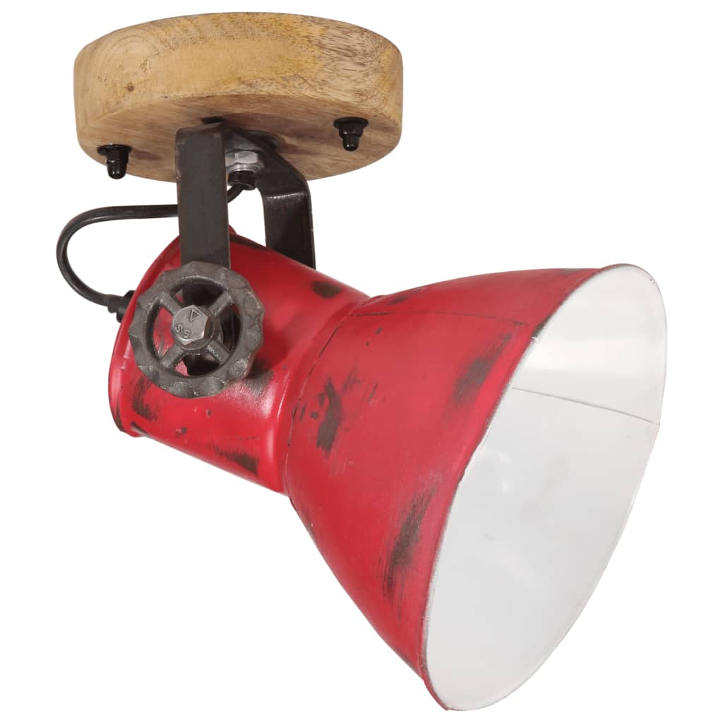 Vidaxxl applique 25 w e27 11,5x11,5x25 cm rouge patiné
