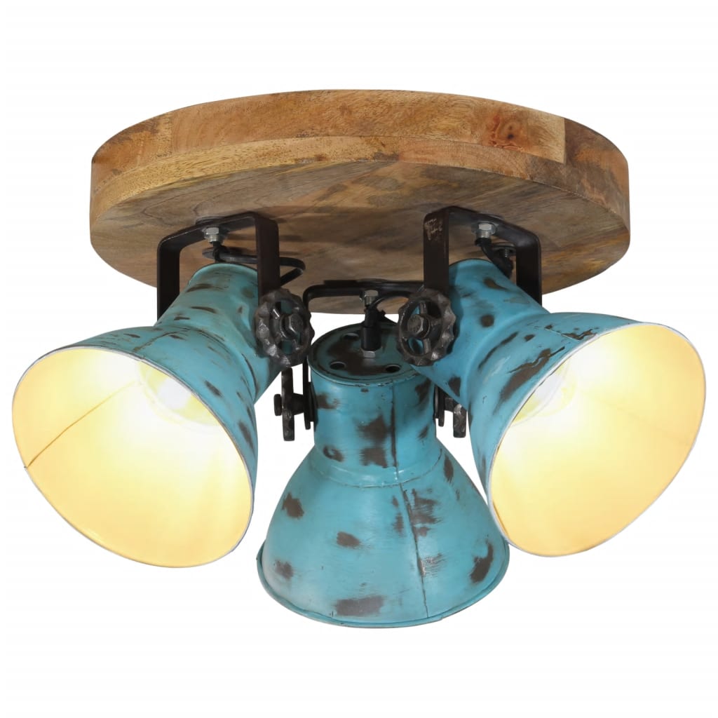 Vidaxx plafonnier 25 w e27 35x35x25 cm bleu patiné