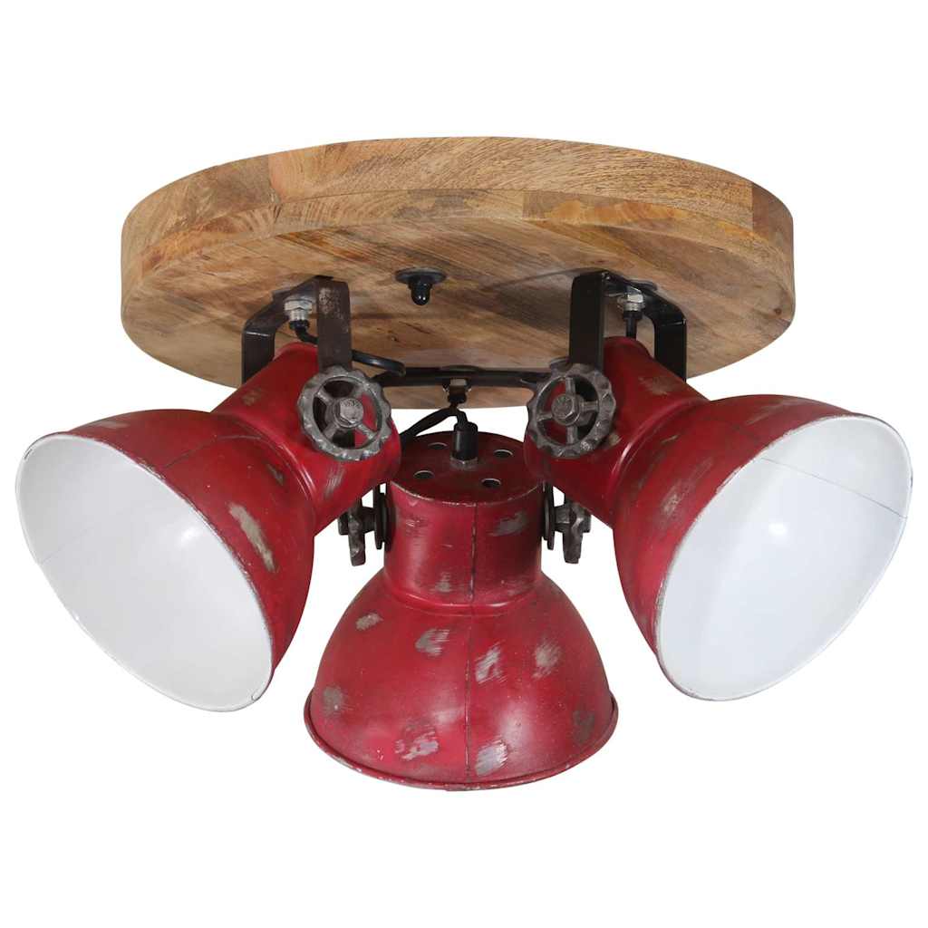 VidaXL Plafonnier 25 W E27 35x35x25 cm rouge patiné
