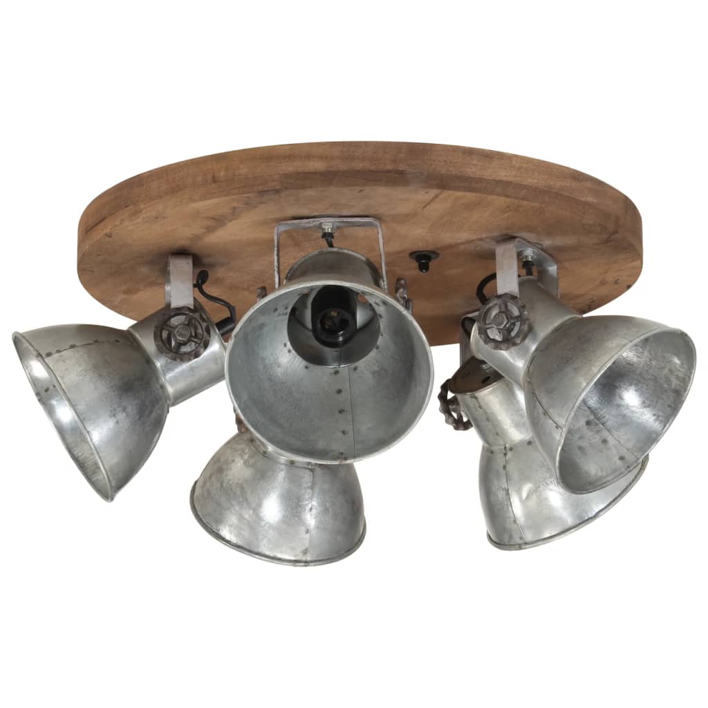 Vidaxx plafonnier 25 w e27 50x50x25 cm argent vintage