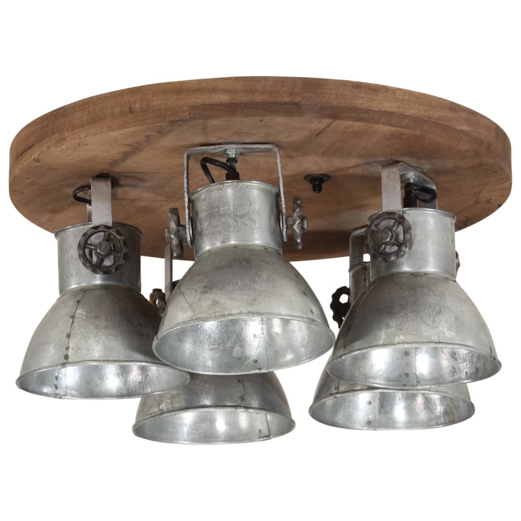 Vidaxx plafonnier 25 w e27 50x50x25 cm argent vintage