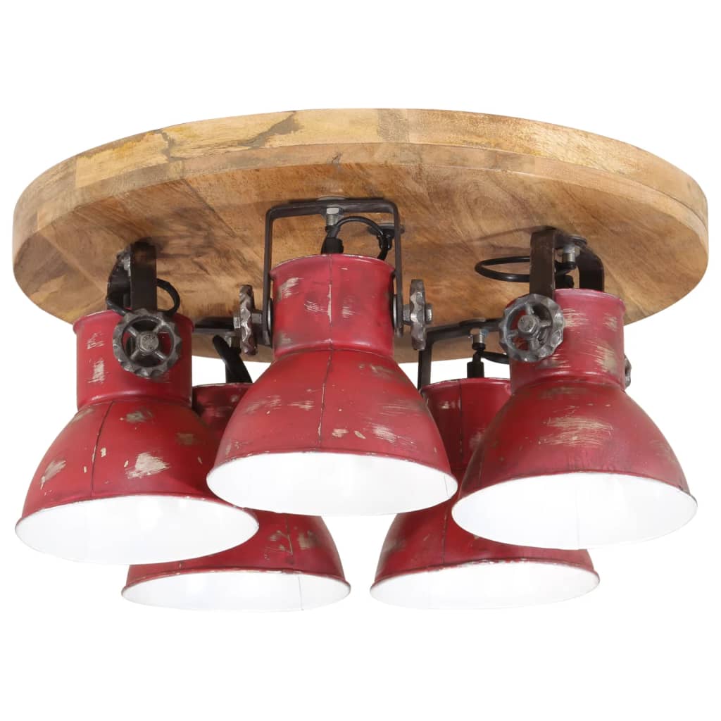 Vidaxx plafonnier 25 w e27 50x50x25 cm rouge patiné