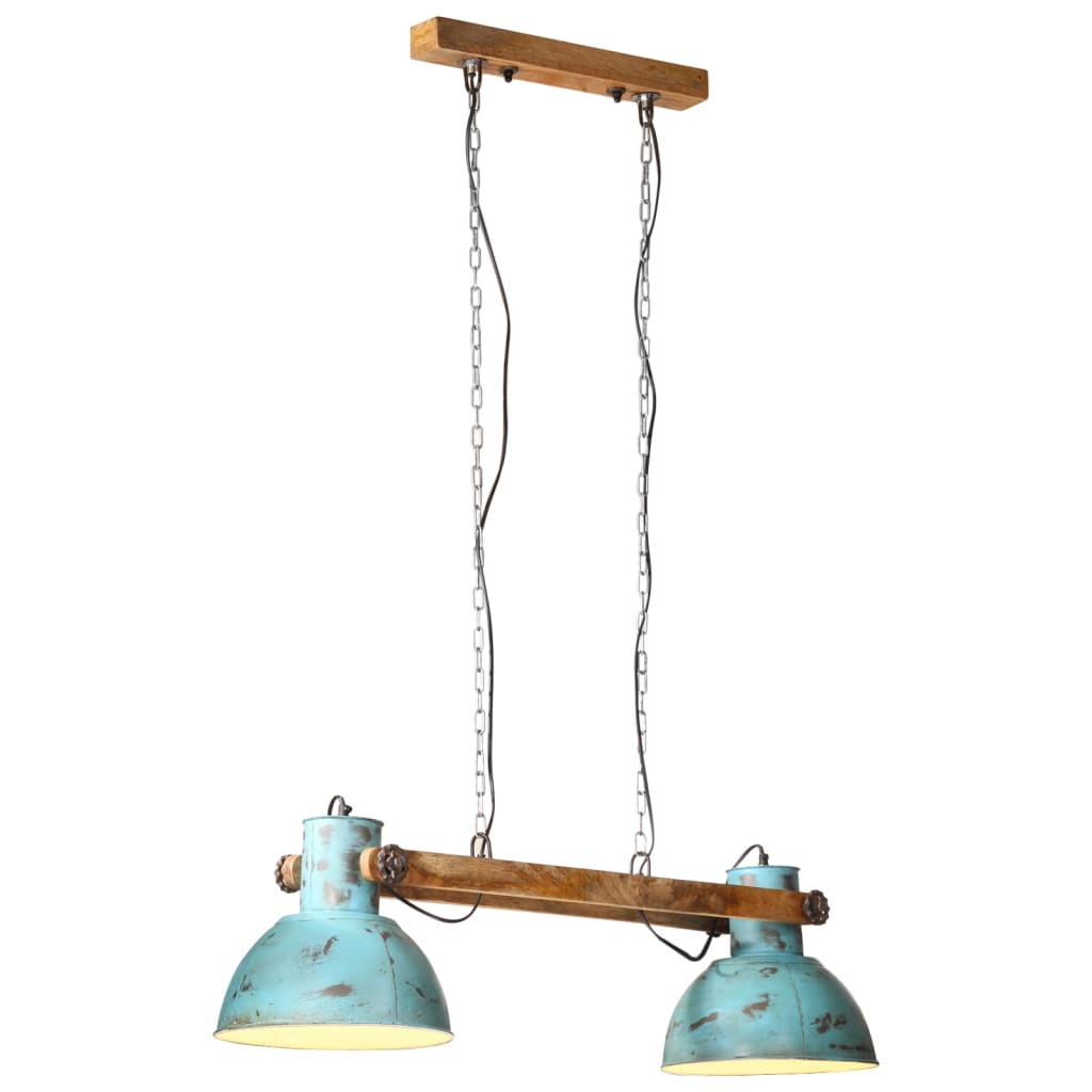 Vidaxx lampe suspendue 25 w e27 85x28x109 cm bleu patiné