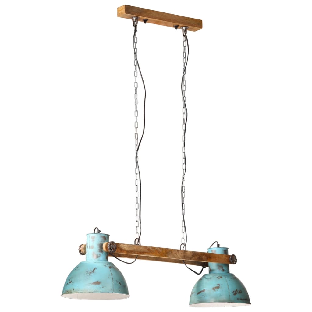 Vidaxx lampe suspendue 25 w e27 85x28x109 cm bleu patiné