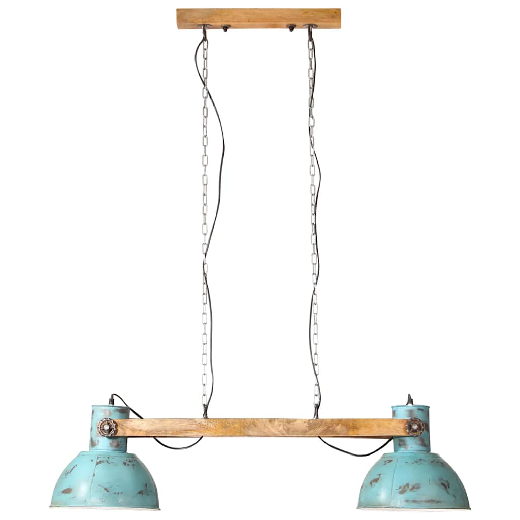 Vidaxx lampe suspendue 25 w e27 85x28x109 cm bleu patiné