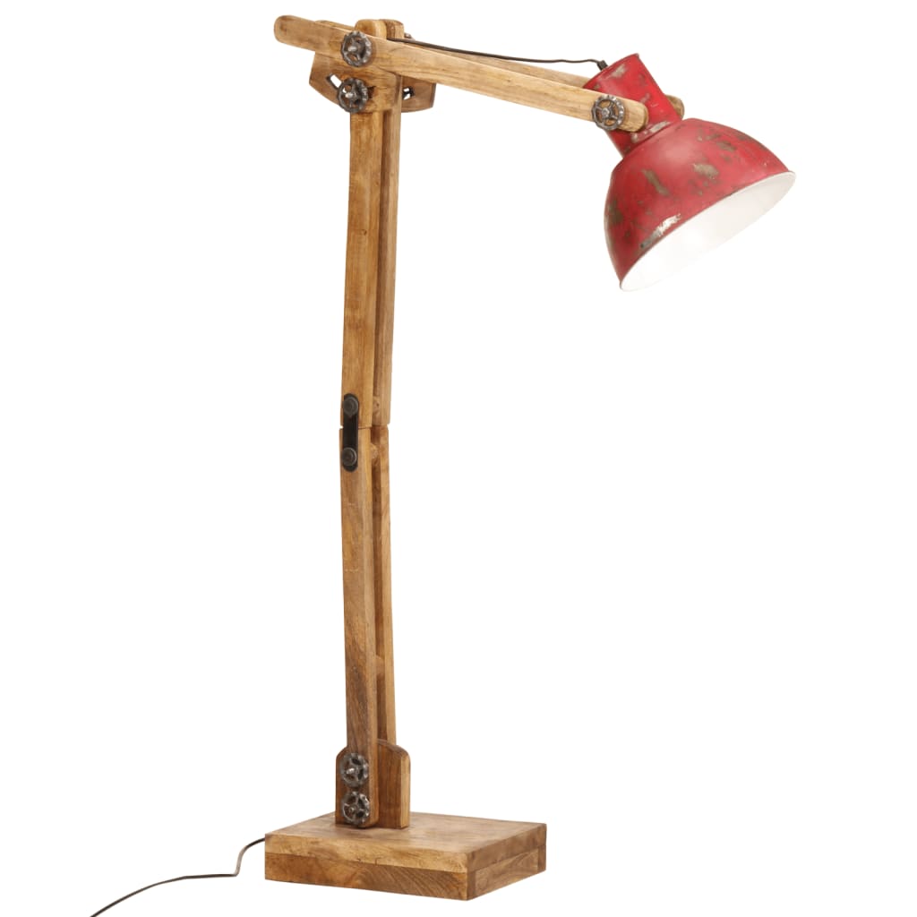 VidaXL Lampadaire 25 W E27 33x25x130-150 cm rouge patiné