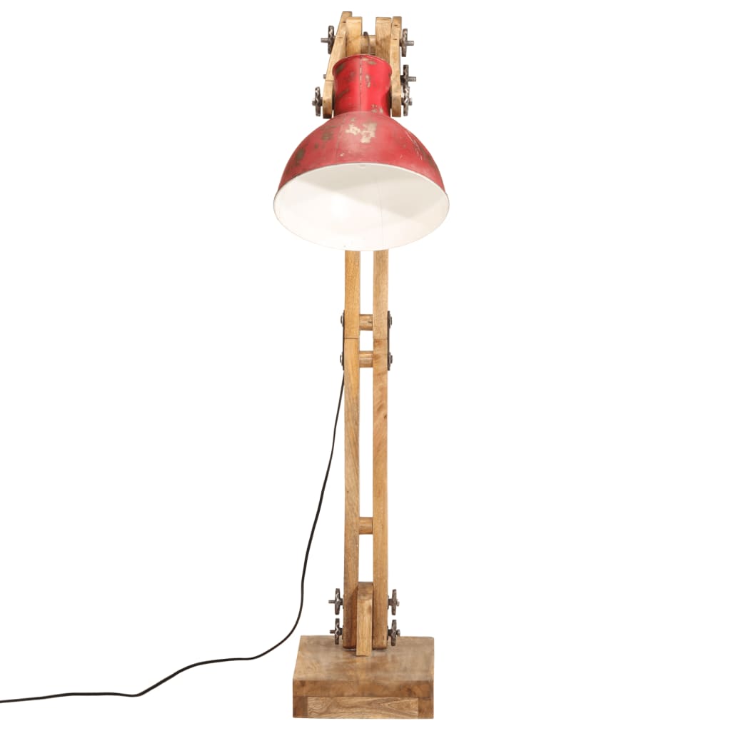 VidaXL Lampadaire 25 W E27 33x25x130-150 cm rouge patiné