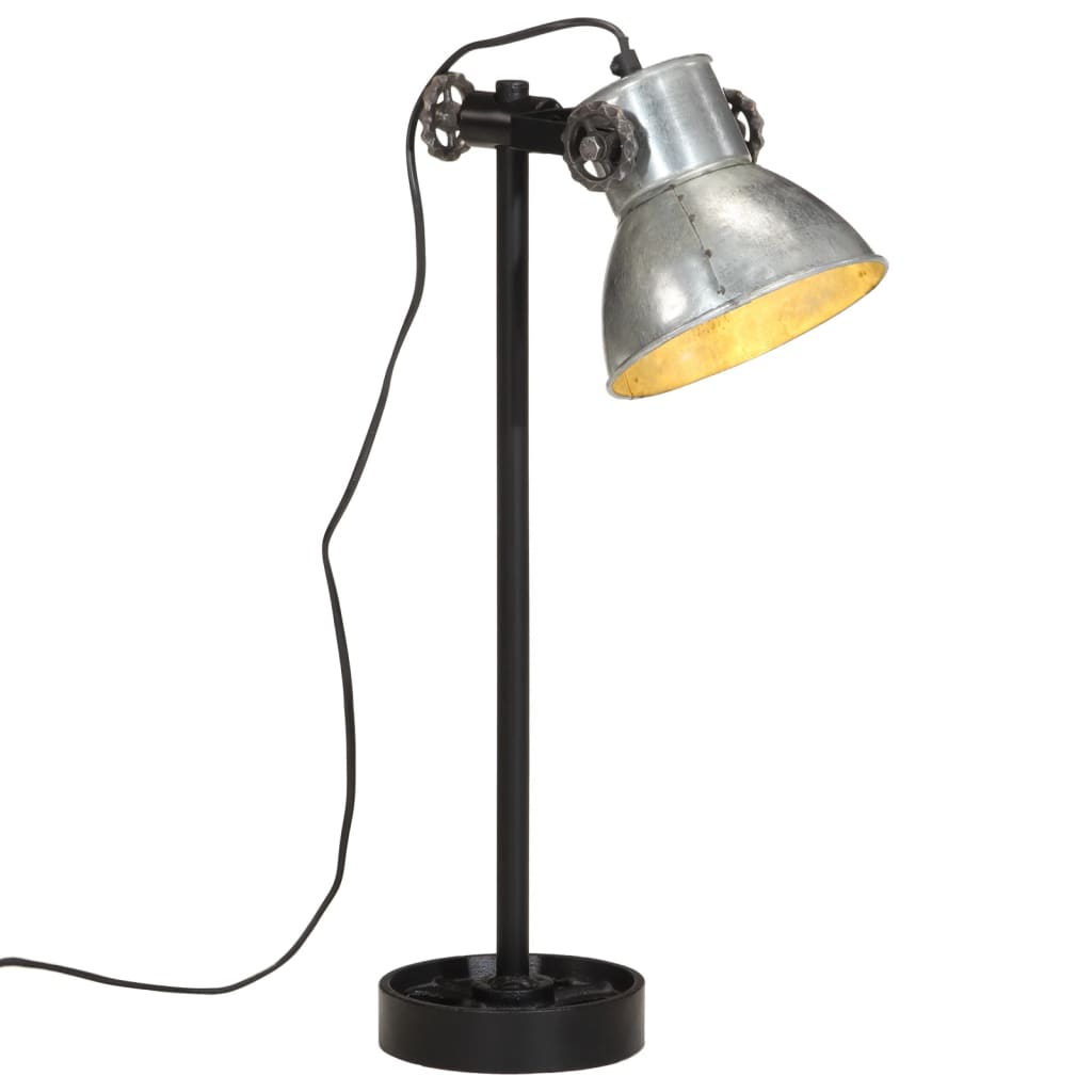 Vidaxx lampe de bureau 25 w e27 15x15x55 cm argent vintage