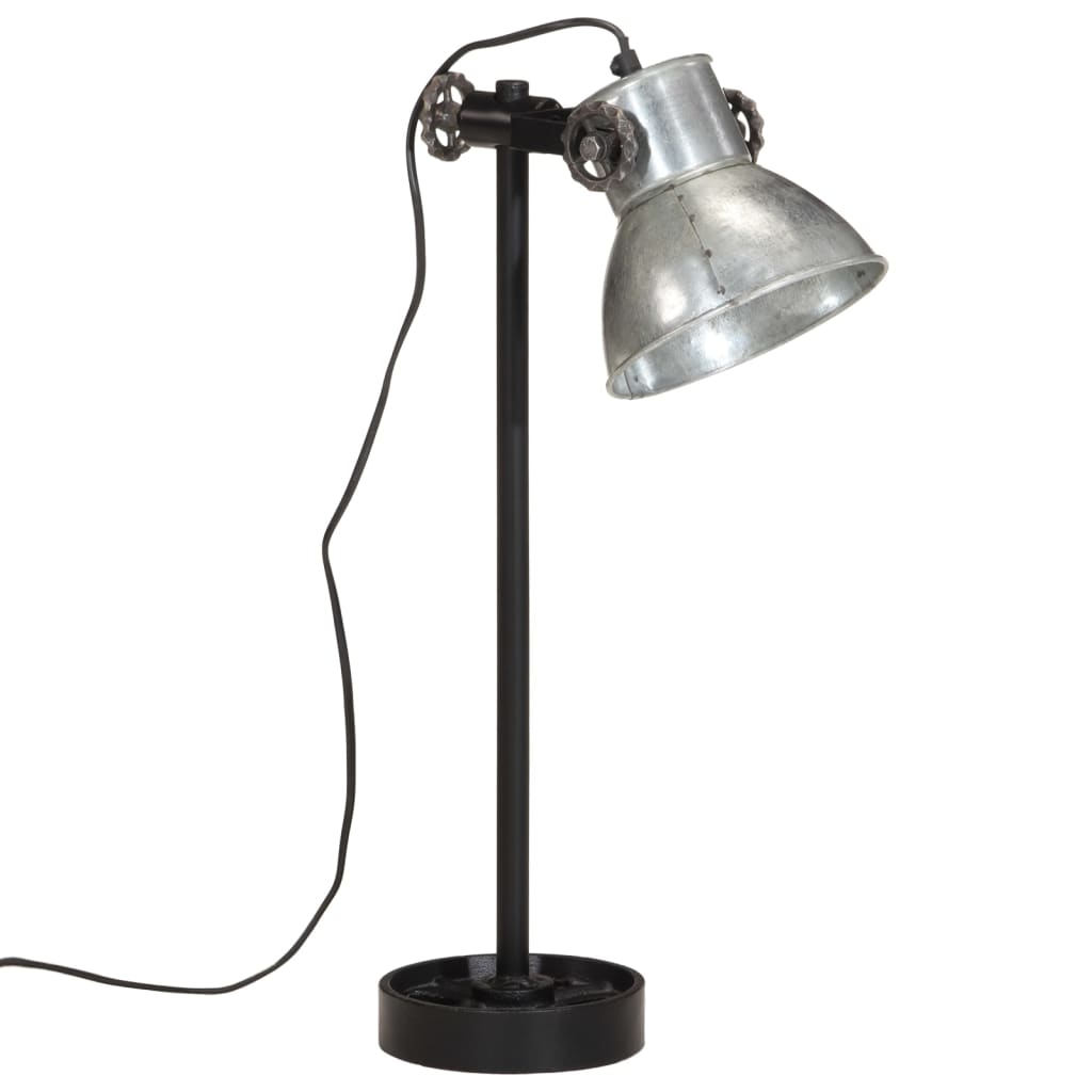Vidaxx lampe de bureau 25 w e27 15x15x55 cm argent vintage