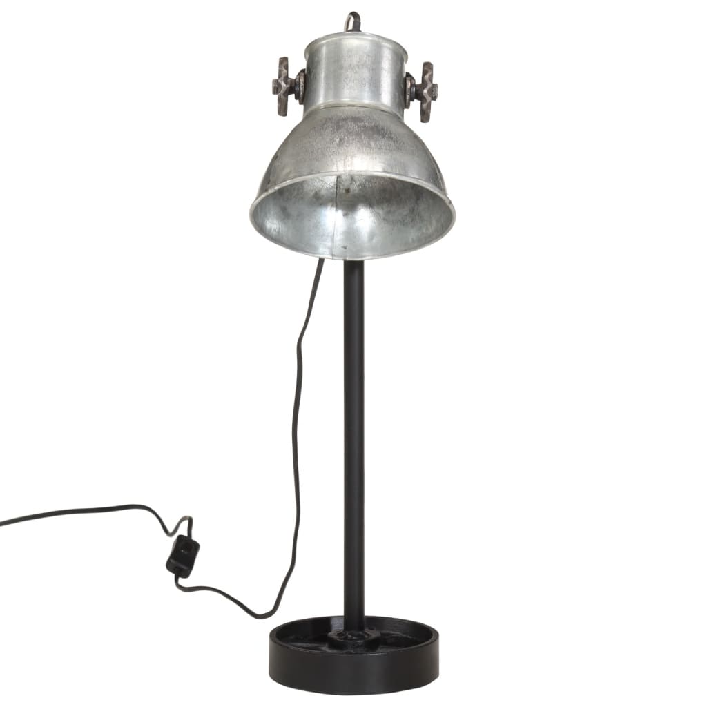Vidaxx lampe de bureau 25 w e27 15x15x55 cm argent vintage