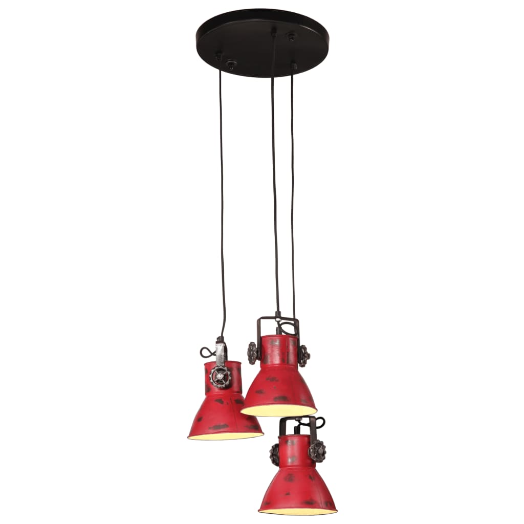 Vidaxx lampe suspendue 25 w e27 30x30x100 cm rouge patiné