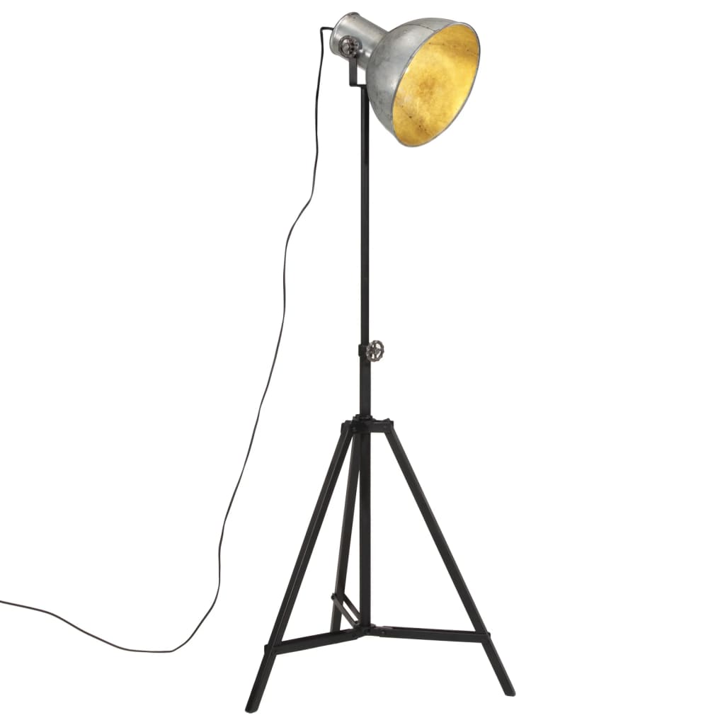 VidaXL lampadaire 25 w e27 61x61x90 150 cm argent vintage