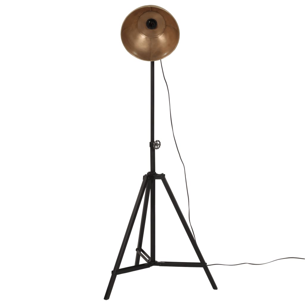 Vidaxxl lampadaire 25 w e27 61x61x90 150 cm couleur laiton antique