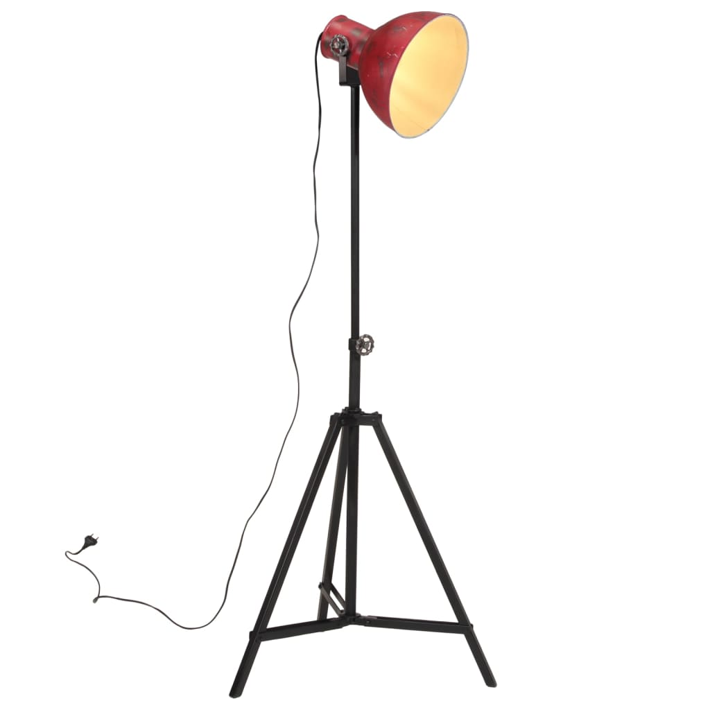 Vidaxxl lampadaire 25 w e27 61x61x90 150 cm rouge patiné