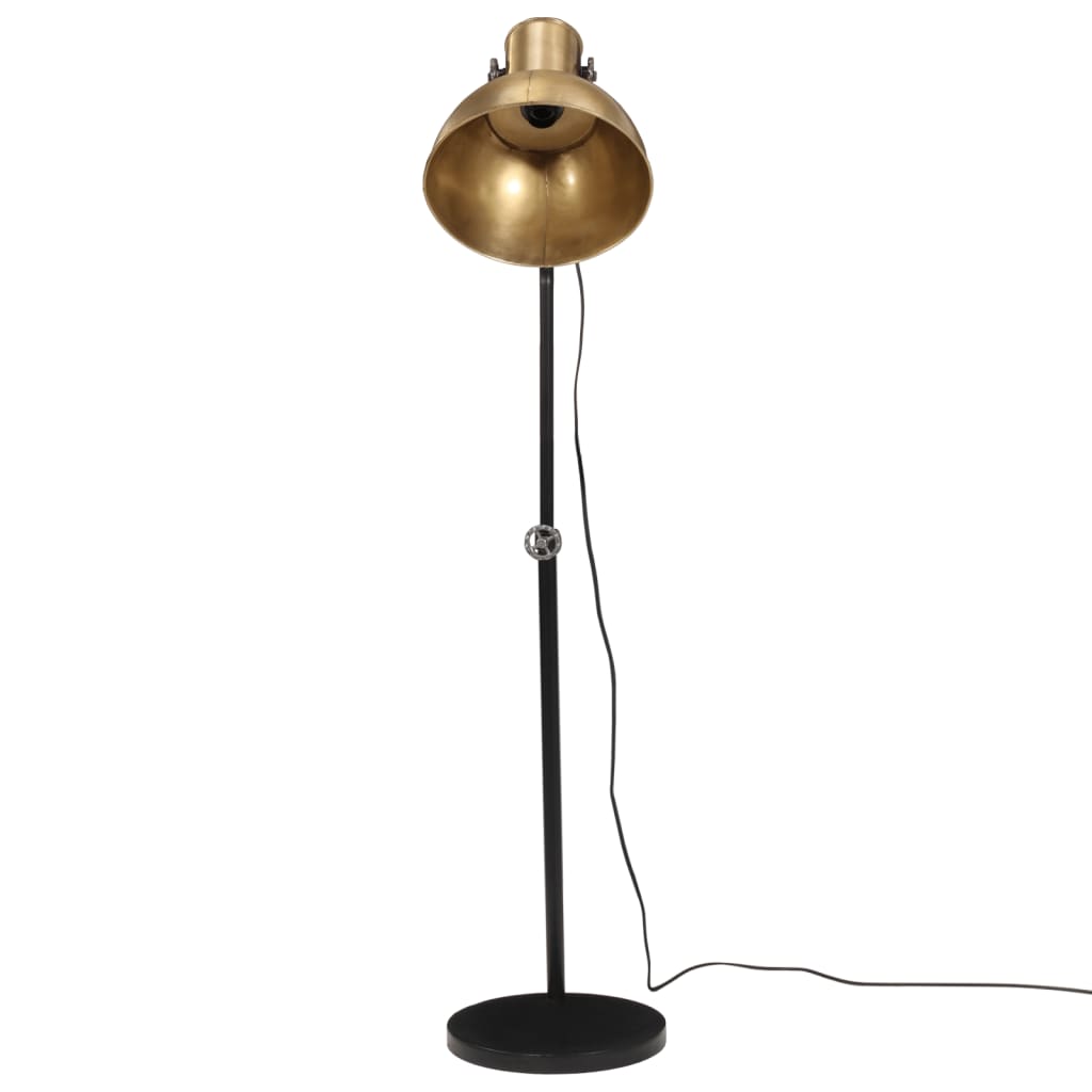 VidaXL Lampadaire 25 W E27 30x30x90-150 cm couleur laiton antique