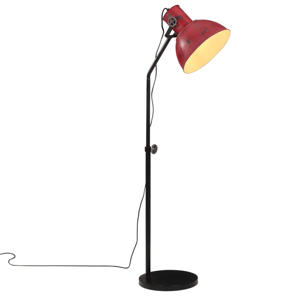 Vidaxxl lampadaire 25 w e27 30x30x90 150 cm rouge patiné