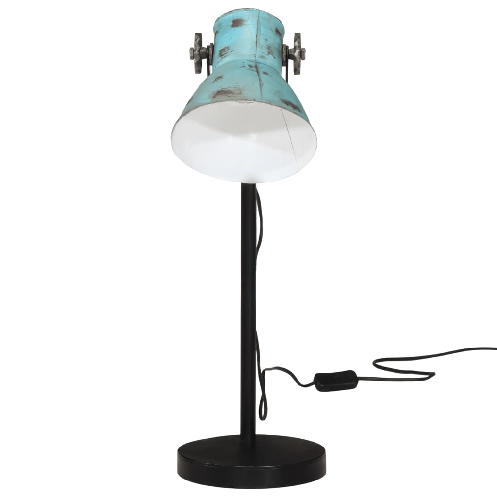 Vidaxx lampe de bureau 25 w e27 17x17x60 cm bleu patiné