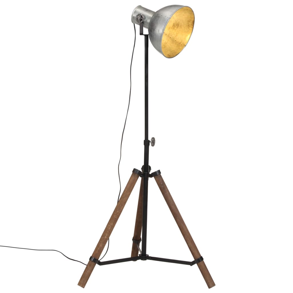 Vidaxx lampadaire 25 w e27 75x75x90-150 cm argent vintage
