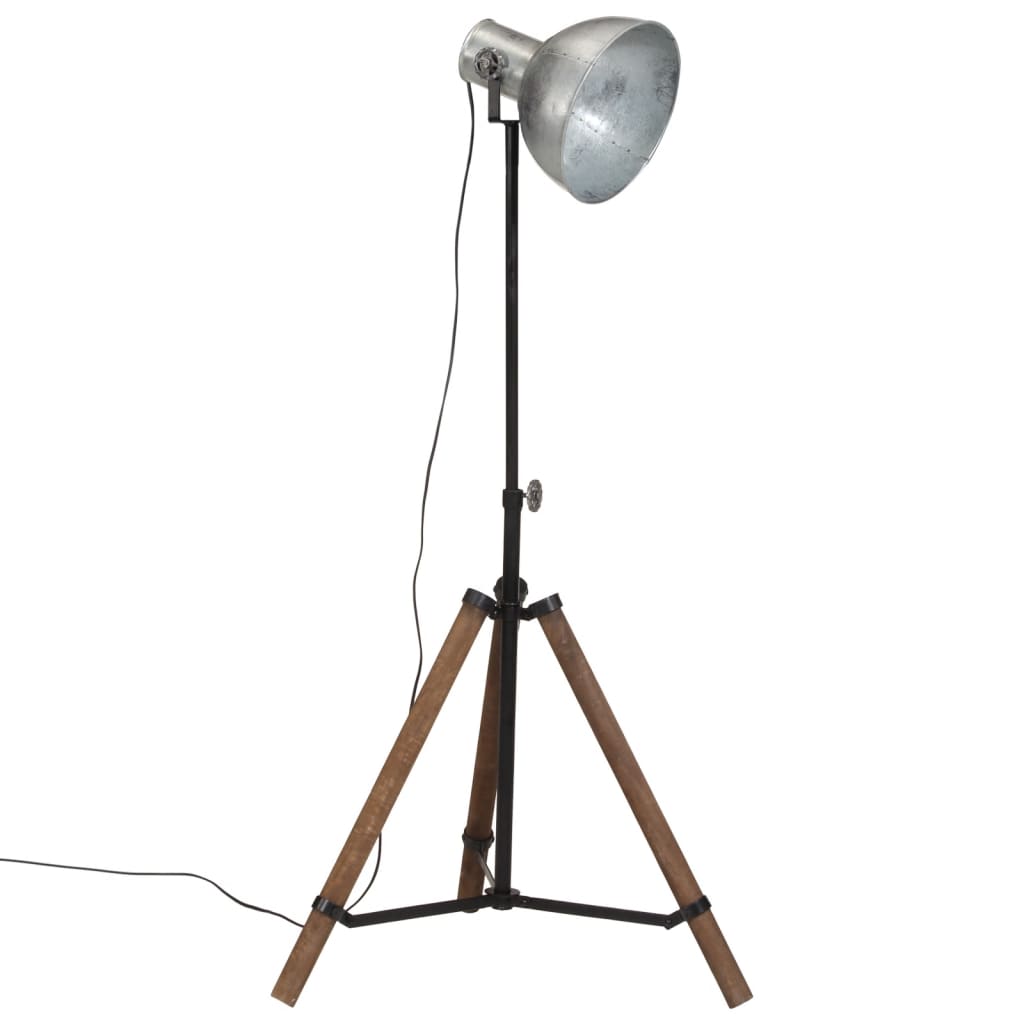Vidaxx lampadaire 25 w e27 75x75x90-150 cm argent vintage