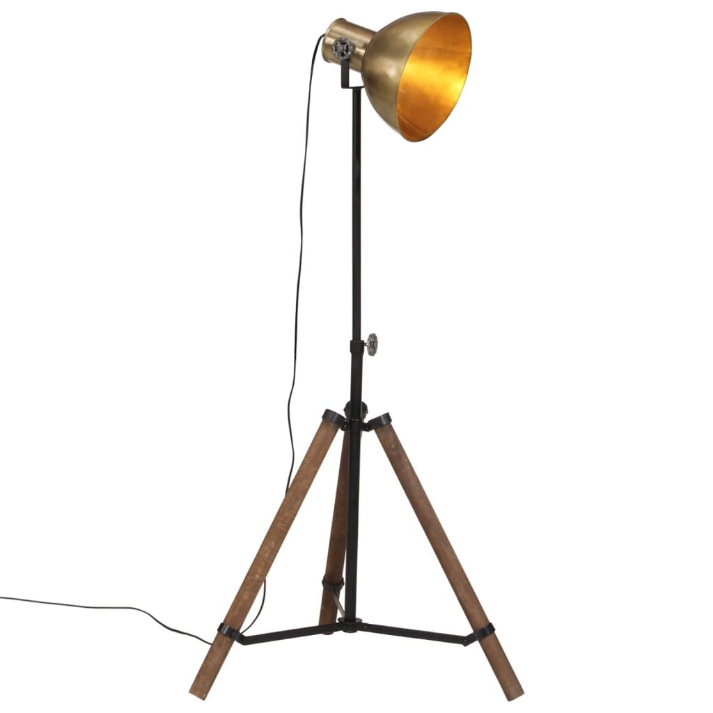 VidaXL lampadaire 25 w e27 75x75x90-150 cm couleur laiton antique