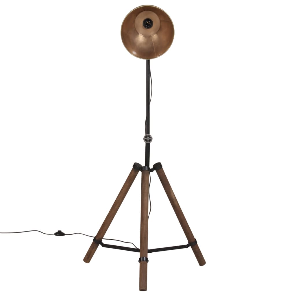 VidaXL lampadaire 25 w e27 75x75x90-150 cm couleur laiton antique