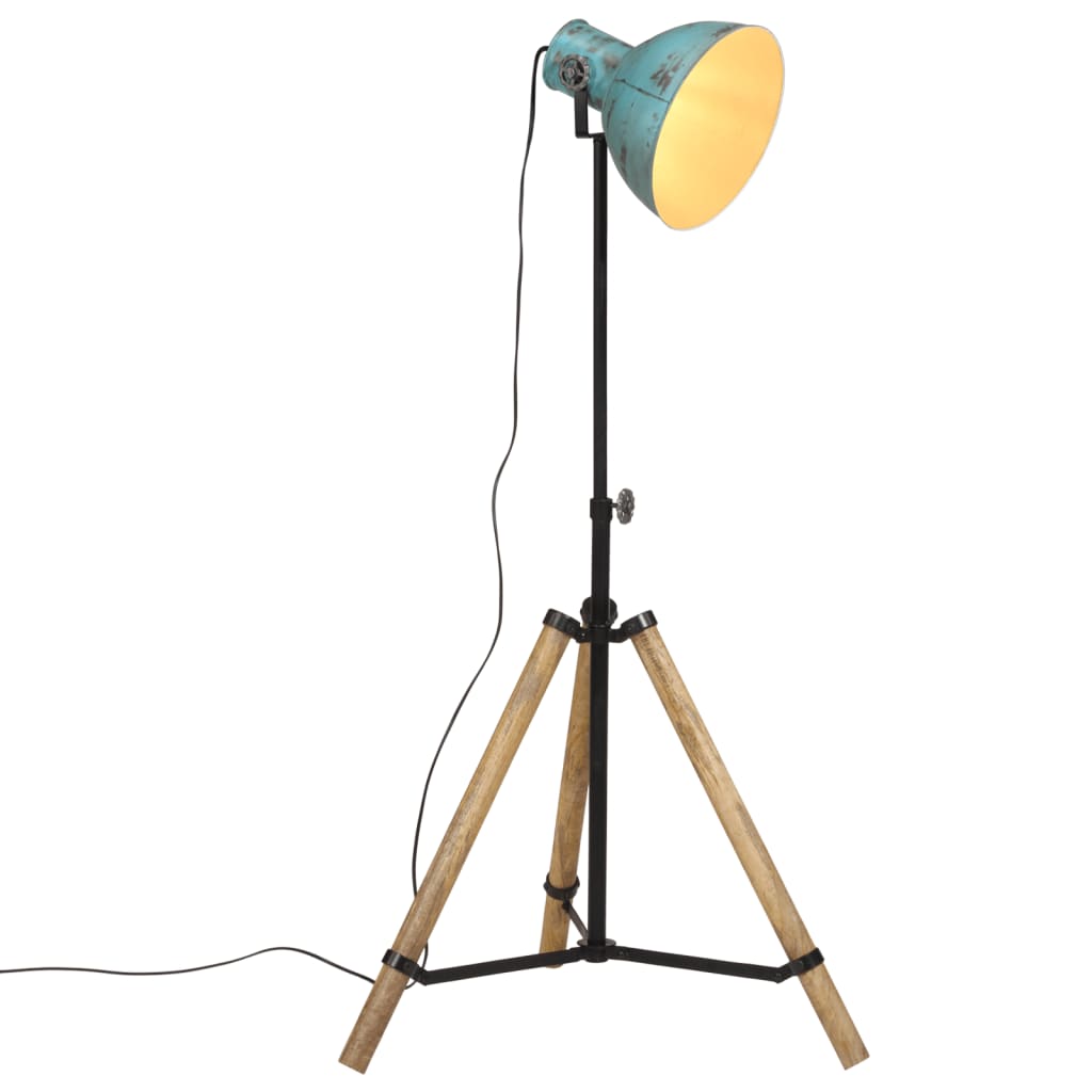Vidaxxl lampadaire 25 w e27 75x75x90-150 cm bleu patiné