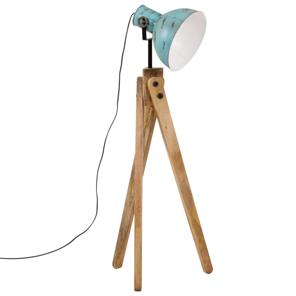 VidaXL lampadaire 25 w e27 45x45x120 cm bleu patiné