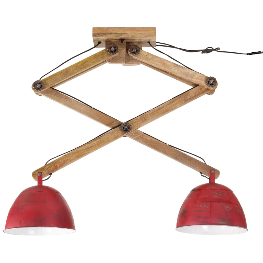 Vidaxx plafonnier 25 w e27 29x18x85 cm rouge patiné