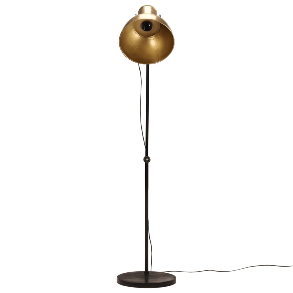 Vidaxxl lampadaire 25 w e27 150 cm couleur laiton antique